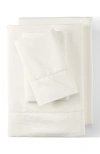 Lands' End 700 Thread Count Luxe Sateen Egyptian Cotton No Iron Bed Sheet Set In Ivory