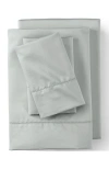 Lands' End 700 Thread Count Luxe Sateen Egyptian Cotton No Iron Bed Sheet Set In Light Fog