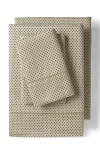 Lands' End 700 Thread Count Luxe Sateen Egyptian Cotton No Iron Bed Sheet Set In Pale Flax Dots