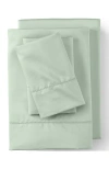 Lands' End 700 Thread Count Luxe Sateen Egyptian Cotton No Iron Bed Sheet Set In Soft Sage