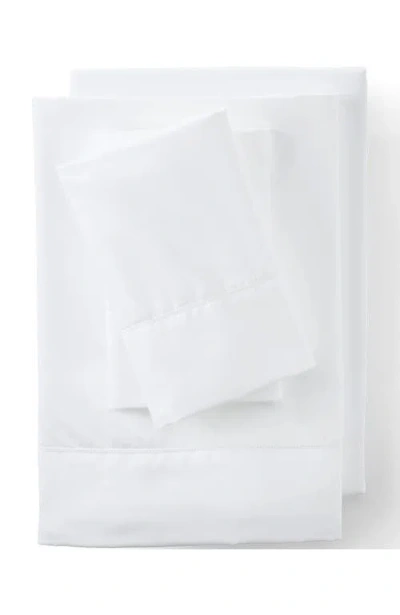 Lands' End 700 Thread Count Luxe Sateen Egyptian Cotton No Iron Bed Sheet Set In White