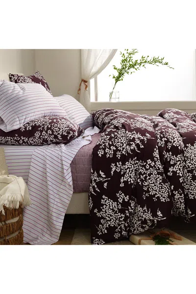 Lands' End 700 Thread Count Luxe Sateen Egyptian Cotton No Iron Duvet Bed Cover In Brown