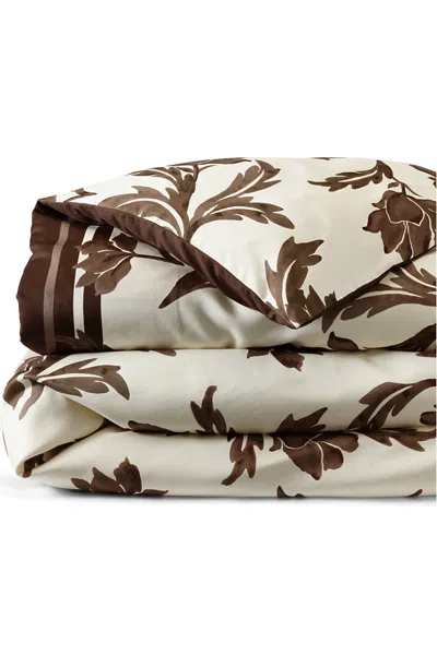 Lands' End 700 Thread Count Luxe Sateen Egyptian Cotton No Iron Duvet Bed Cover In Brown