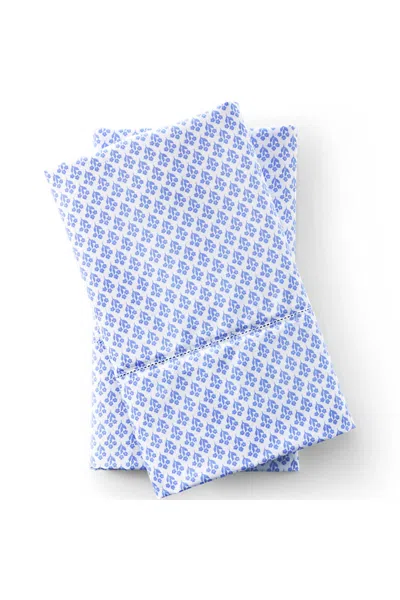 Lands' End 700 Thread Count Luxe Sateen Egyptian Cotton No Iron Pillowcases In Blue