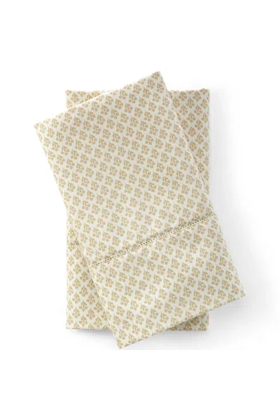 Lands' End 700 Thread Count Luxe Sateen Egyptian Cotton No Iron Pillowcases In Brown