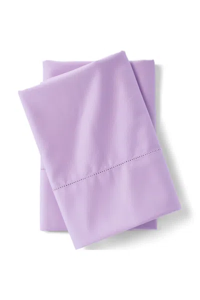Lands' End 700 Thread Count Sateen Cotton No Iron Bed Pillowcases In Purple