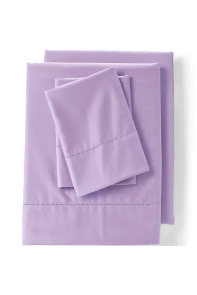 Lands' End 700 Thread Count Sateen Cotton No Iron Bed Sheet Set In Purple