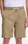 Lands' End 9" Pull On Deck Shorts In Brown