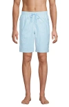 Lands' End 9" Volley Hydroliner Swim Trunks In Light Blue Scales