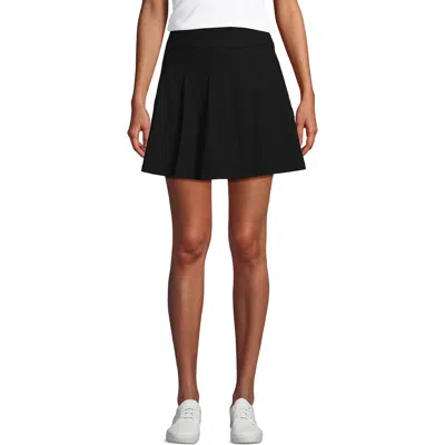 Lands' End Active High Impact High Rise Pleated Skort In Black