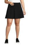 Lands' End Active High Impact High Rise Pleated Skort In Black