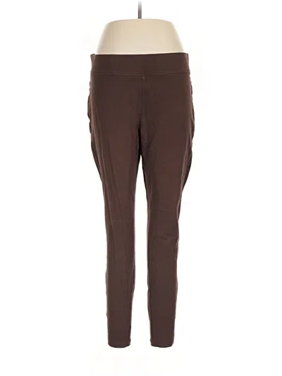 Pre-owned Lands' End Active Pants In Brown