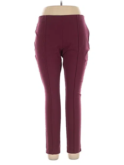 Pre-owned Lands' End Active Pants In Burgundy