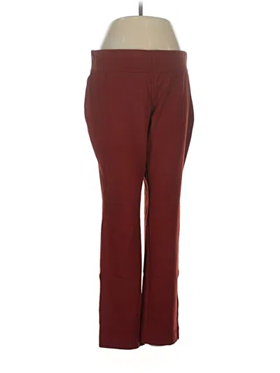 Pre-owned Lands' End Active Pants In Burgundy