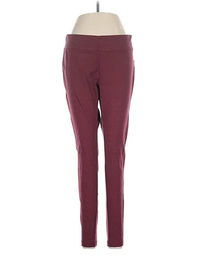 Pre-owned Lands' End Active Pants In Burgundy