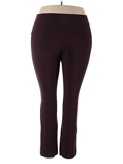 Pre-owned Lands' End Active Pants In Burgundy