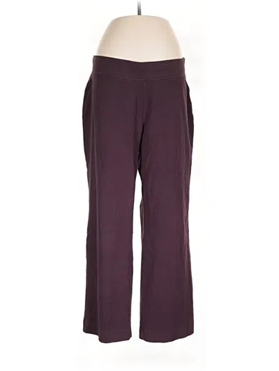 Pre-owned Lands' End Active Pants In Burgundy