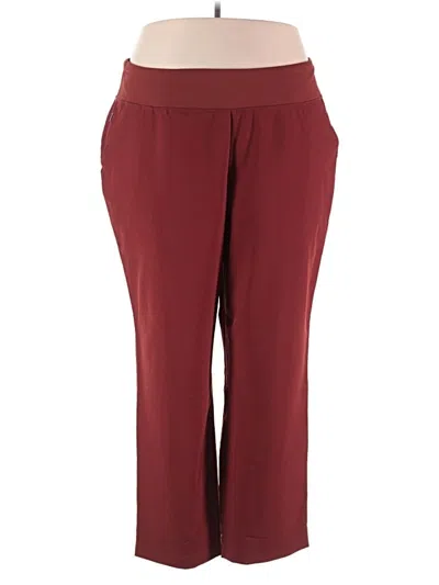 Pre-owned Lands' End Active Pants In Burgundy