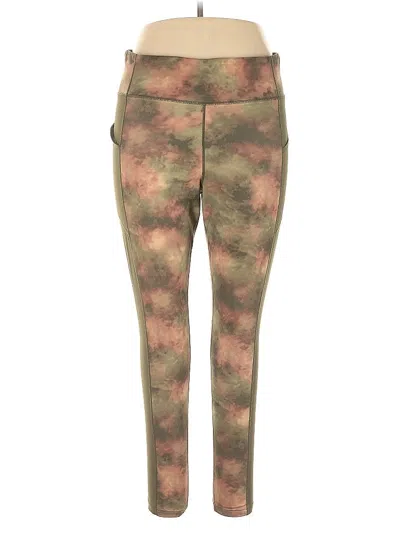 Pre-owned Lands' End Active Pants In Green