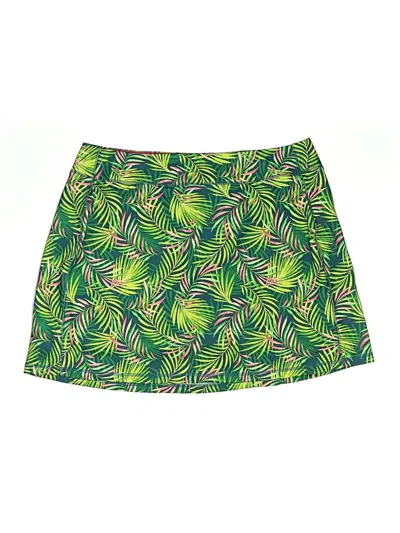 Pre-owned Lands' End Active Skort In Green