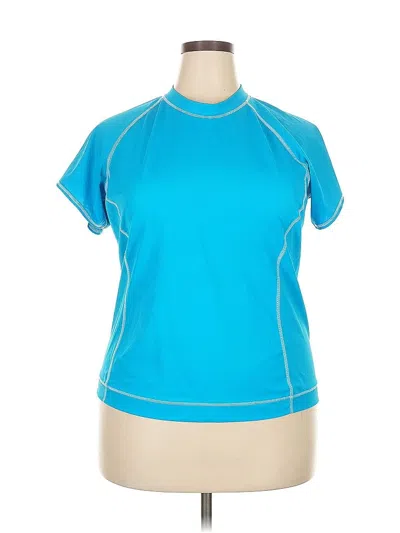 Pre-owned Lands' End Active T-shirt In Blue