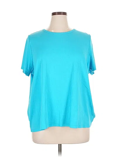 Pre-owned Lands' End Active T-shirt In Blue