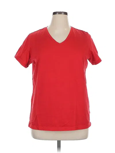 Pre-owned Lands' End Active T-shirt In Red