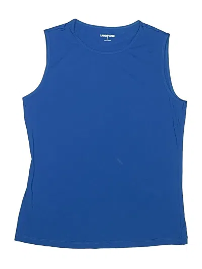 Pre-owned Lands' End Kids'  Active Tank Top In Blue