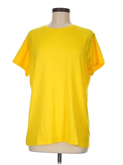 Pre-owned Lands' End Active T-shirt In Yellow