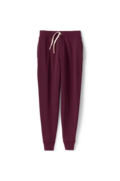 Lands' End Adult Jogger Sweatpants In Red