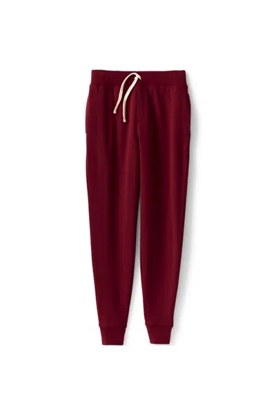 Lands' End Adult Jogger Sweatpants In Red