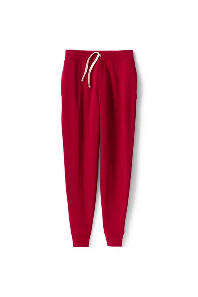 Lands' End Adult Jogger Sweatpants In Red