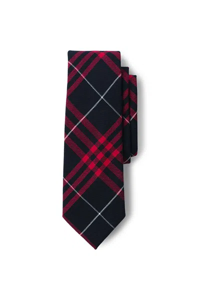 Lands' End Adult Plaid To Be Tied Tie In Blue