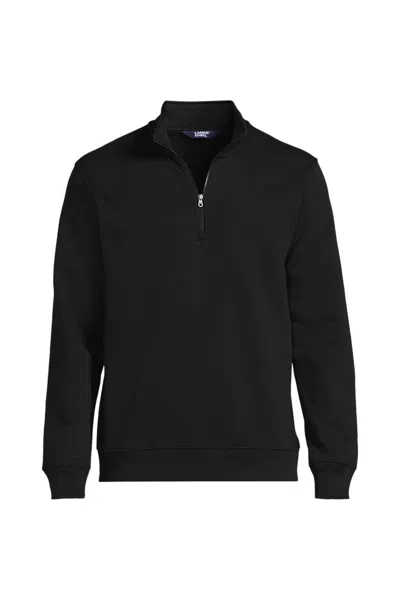 Lands' End Adult Quarter Zip Sweatshirt In Black
