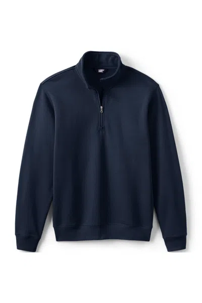 Lands' End Adult Quarter Zip Sweatshirt In Blue