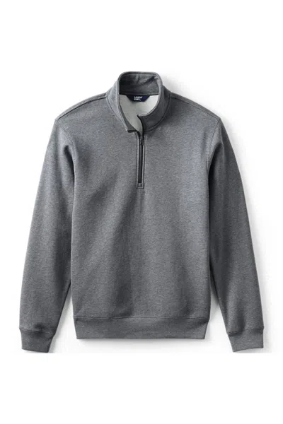 Lands' End Adult Quarter Zip Sweatshirt In Gray