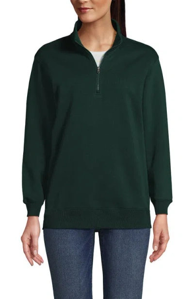 Lands' End Adult Quarter Zip Sweatshirt In Green