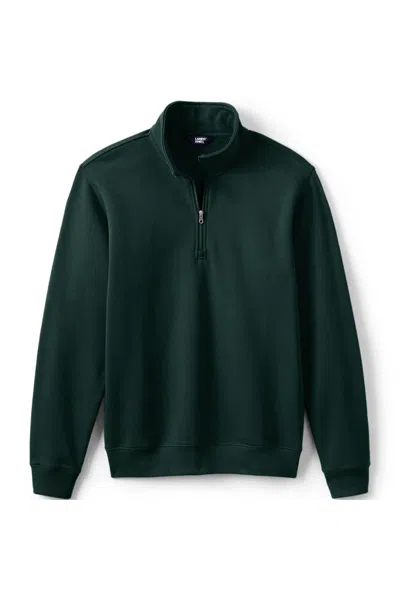 Lands' End Adult Quarter Zip Sweatshirt In Green
