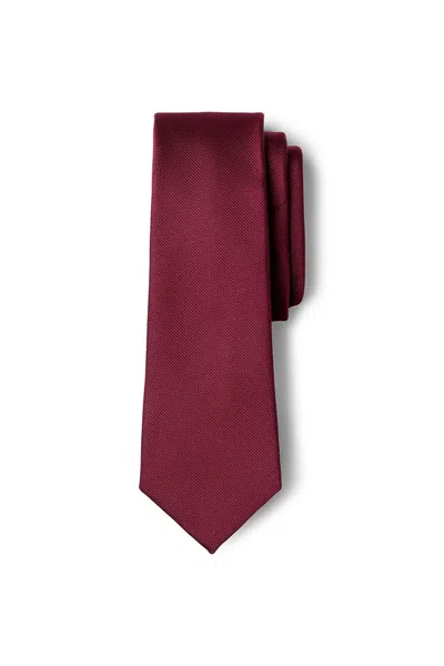 Lands' End Adult Solid To Be Tied Tie In Burgundy