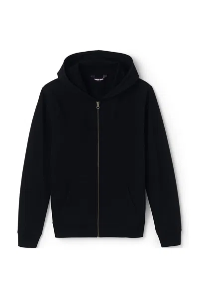 Lands' End Adult Zip Front Sweatshirt In Black