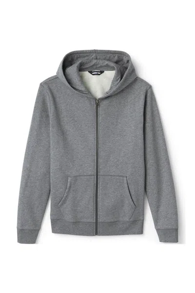 Lands' End Adult Zip Front Sweatshirt In Gray