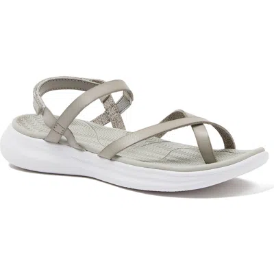 Lands' End All Day Comfort Strap Sandals In Gray