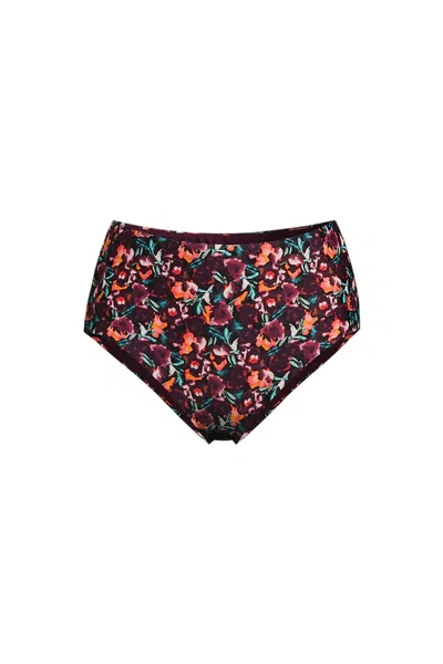 Lands' End Andie X  Women's Tugless High Waisted Bottoms - Red - Xxxl In Multi