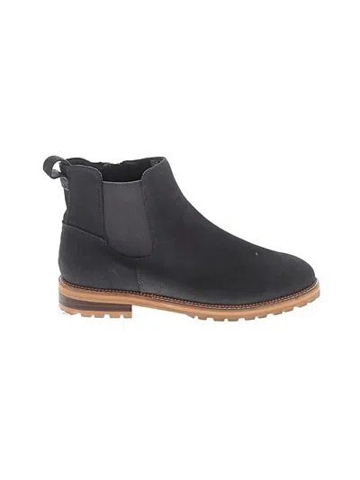 Pre-owned Lands' End Ankle Boots In Black