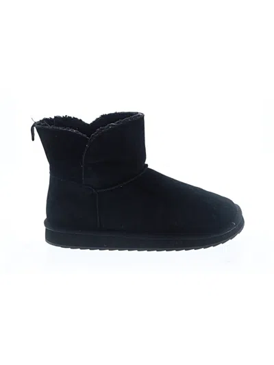 Pre-owned Lands' End Ankle Boots In Black