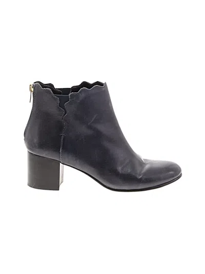 Pre-owned Lands' End Ankle Boots In Blue