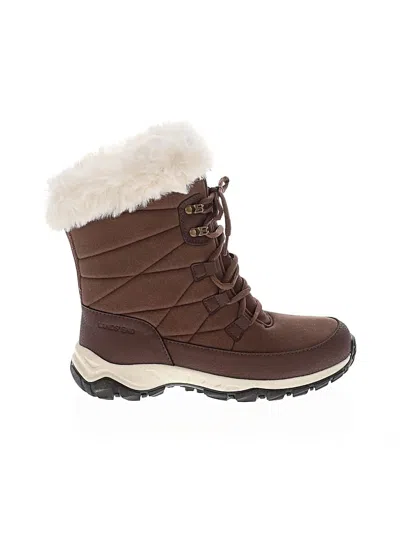 Pre-owned Lands' End Ankle Boots In Brown