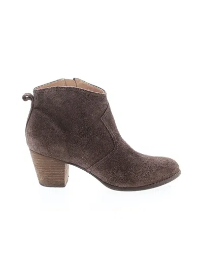 Pre-owned Lands' End Ankle Boots In Brown