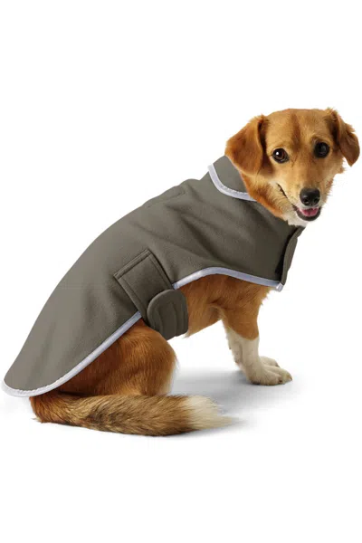 Lands' End Anyweather Fleece Dog Jacket In Green