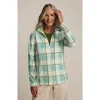 Lands' End Anyweather Fleece Full Zip Jacket In Green